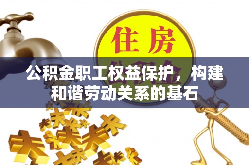 板芙公积金职工权益保护，构建和谐劳动关系的基石