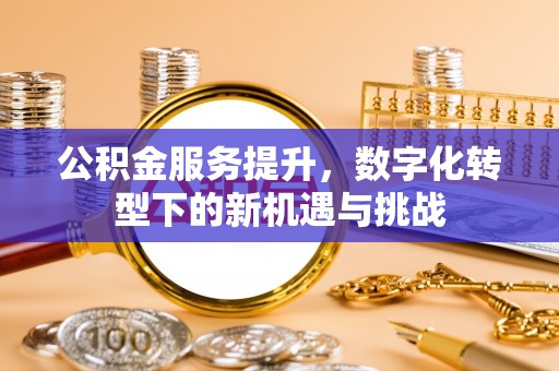板芙公积金服务提升，数字化转型下的新机遇与挑战