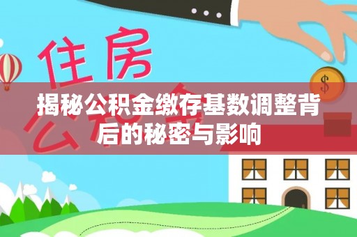 板芙揭秘公积金缴存基数调整背后的秘密与影响