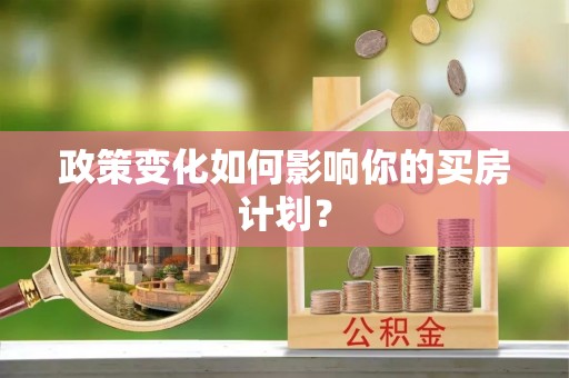 板芙政策变化如何影响你的买房计划？