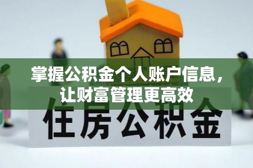 板芙掌握公积金个人账户信息，让财富管理更高效