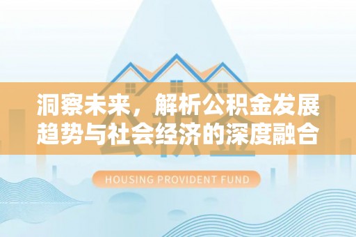 板芙洞察未来，解析公积金发展趋势与社会经济的深度融合