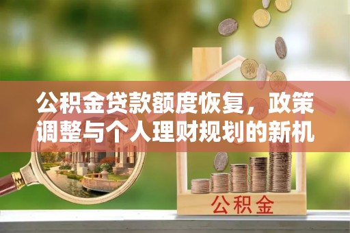 板芙公积金贷款额度恢复，政策调整与个人理财规划的新机遇