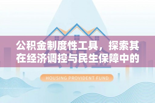 板芙公积金制度性工具，探索其在经济调控与民生保障中的重要作用