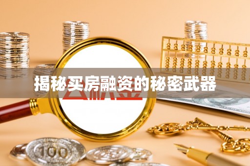 板芙揭秘买房融资的秘密武器