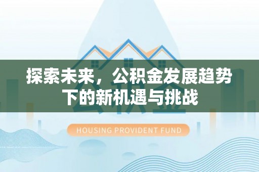 板芙探索未来，公积金发展趋势下的新机遇与挑战