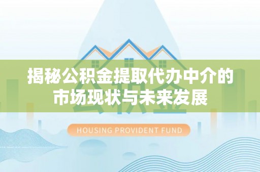 板芙揭秘公积金提取代办中介的市场现状与未来发展